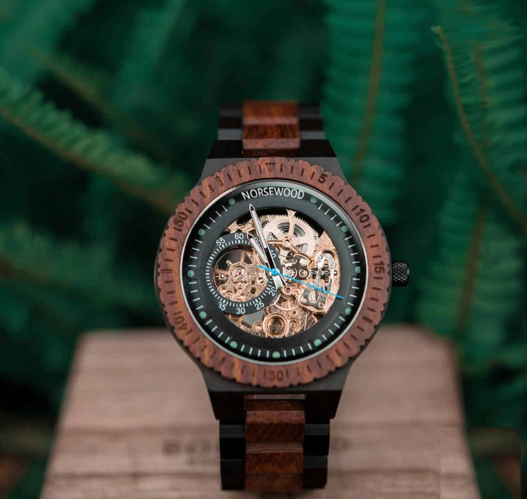 The Skeleton - Mens Wooden Watch By Norsewood