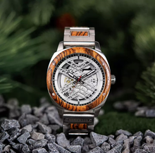 Load image into Gallery viewer, Skeleton X - Silver Norsewood Watch
